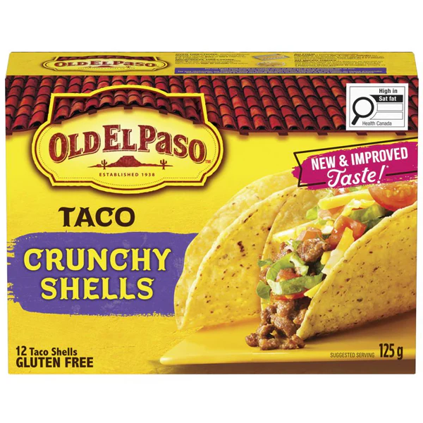 OLD EL PASO - HARD TACO SHELLS 125GR