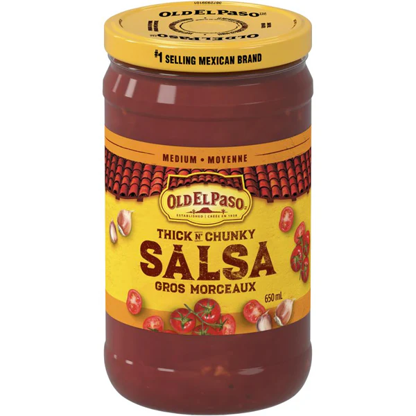 OLD EL PASO - THICK CHUNKY MEDIUM SALSA 650ML