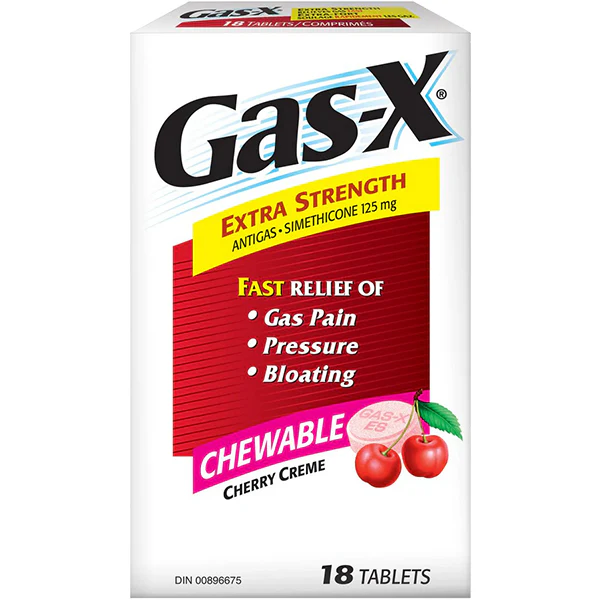 GAS-X - EXTRA STRENGTH CHERRY 18 TABLETS EA