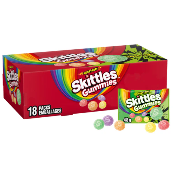 SKITTLES - GUMMIES SOUR 18x48 GR