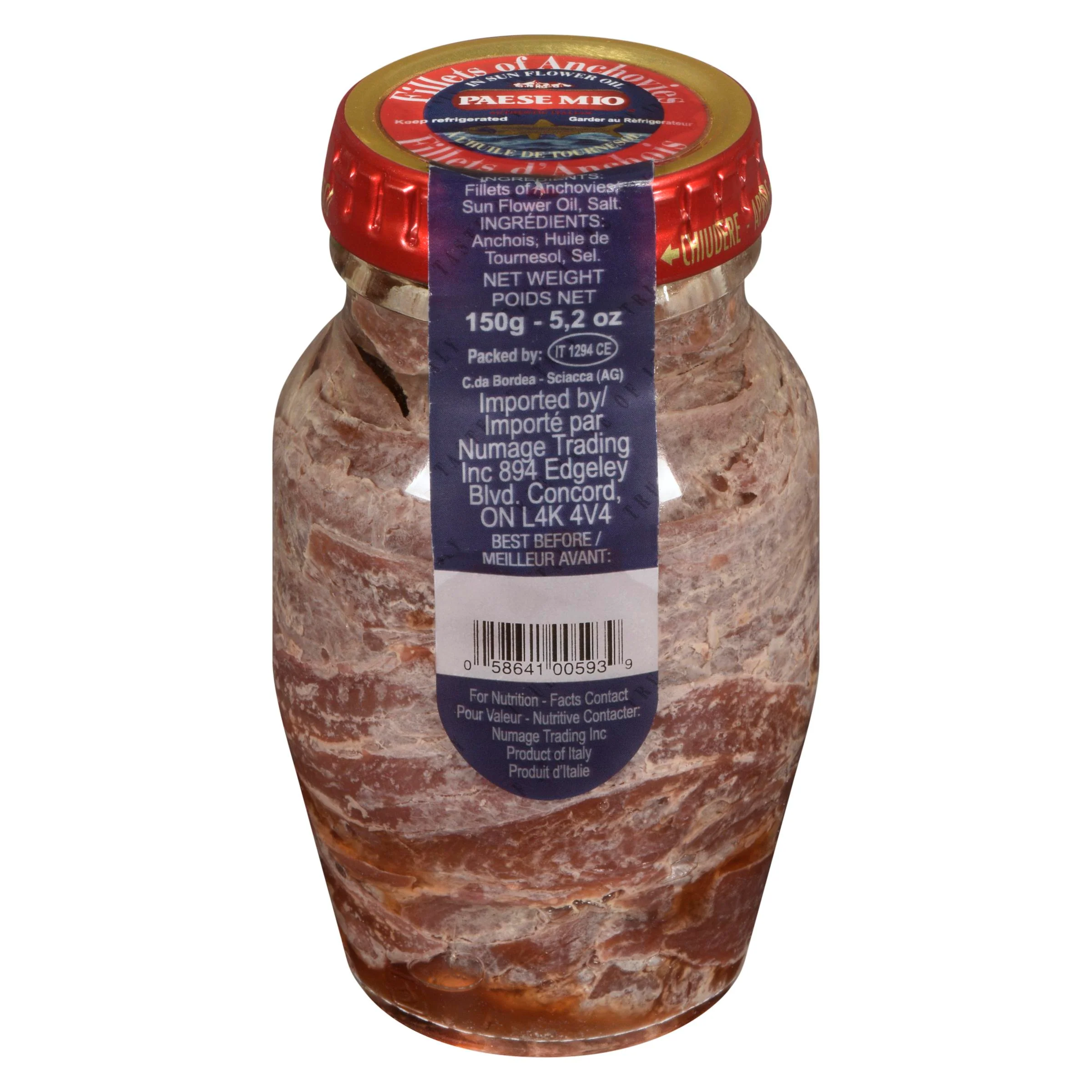 PAESE MIO - MEDIUM ANCHOVY FILLETS 150GR
