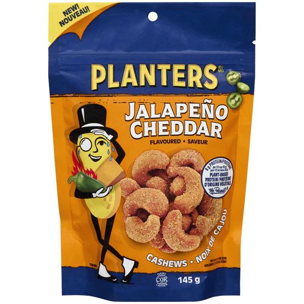 PLANTERS - JALAPENO CHEDDAR CASHEWS 145GR