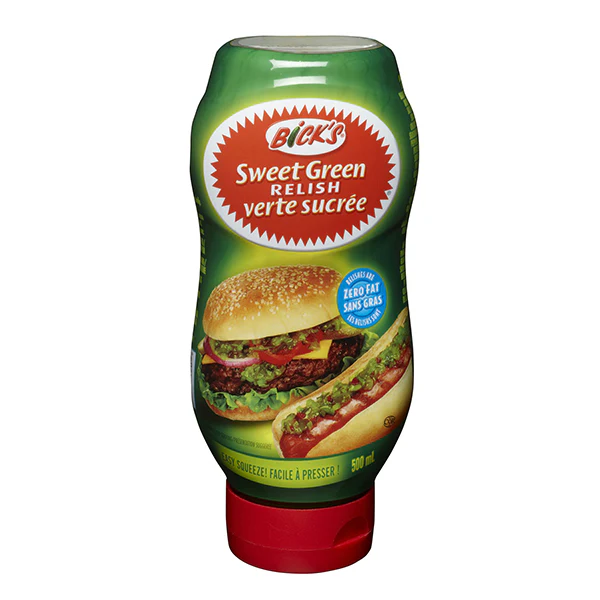 BICKS - BICK'S SQUEEZE SWEET GREEN RELISH 500ML