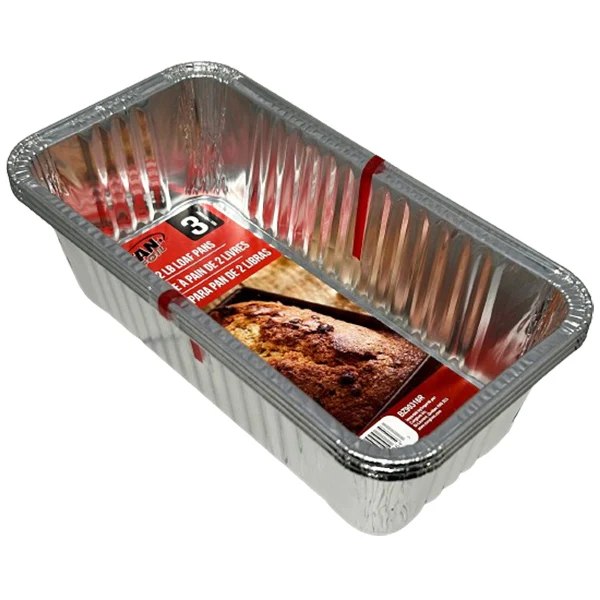 TITAN - FOIL ALUMINUM 2LB LOAF PANS 3PK