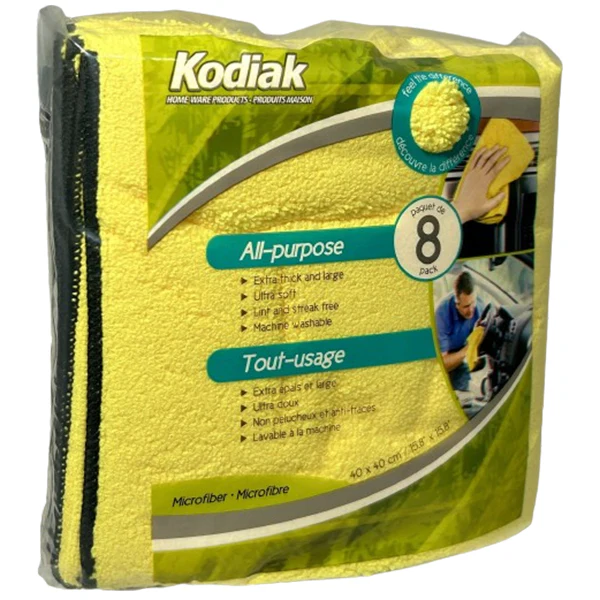 KODIAK - MICROFIBRE ALL PURPOSE CLOTHS 8EA