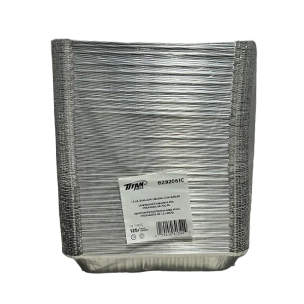 TITAN - 1.5LB OBLONG SHALLOW FOIL CONTAINER 125CT