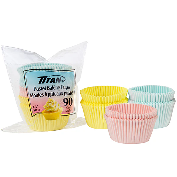TITAN - PASTEL BAKING CUPS 3 COLORS 24x90 UN
