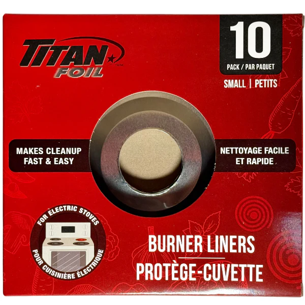 TITAN-FOIL - SMALL ELECTRIC BURNER LINERS 10PK