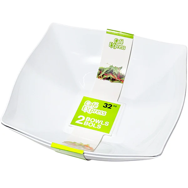 CAFE EXPRESS - SQUARE BOWLS WHITE 32 OZ 24x2 EA