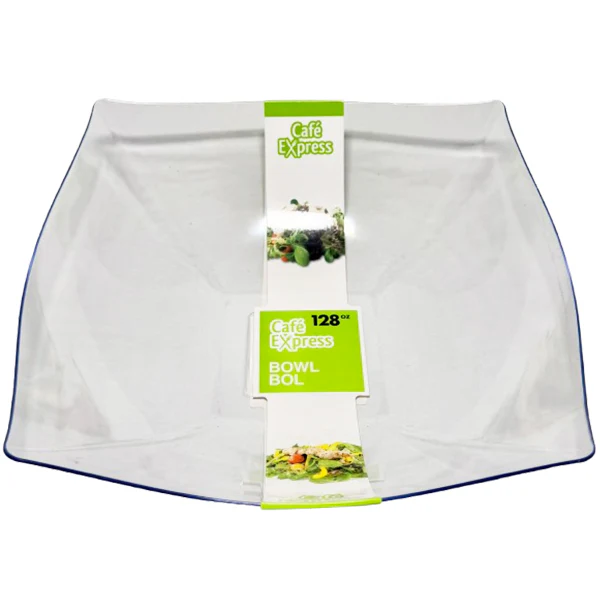 CAFE EXPRESS - SQUARE BOWLS CLEAR 128 OZ 24x1 UN