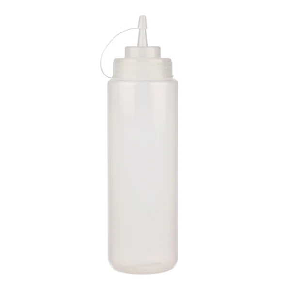 RESTO - 12oz CLEAR SQUEEZE BOTTLE W/LID 6PK