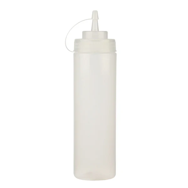 RESTO - 24oz CLEAR WIDE MOUTH SQUEEZE BOTTLE W/LID 6PK