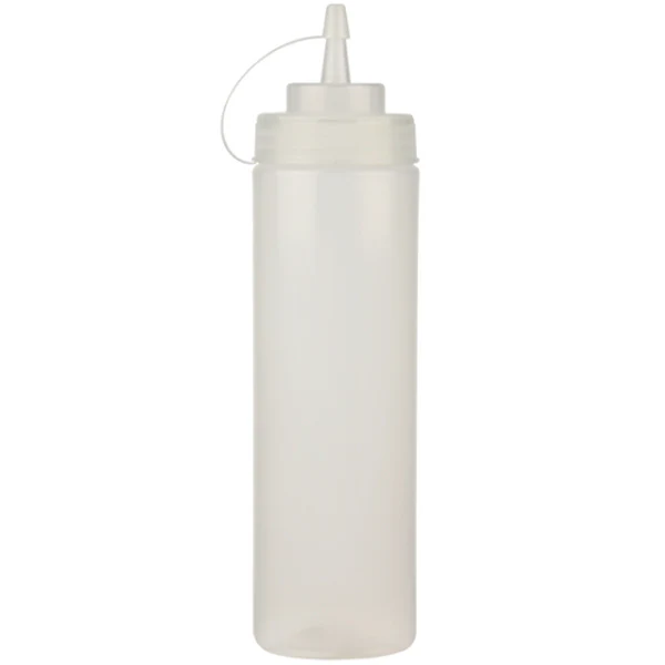 RESTO - 24oz CLEAR WIDE MOUTH SQUEEZE BOTTLE WITH LID EA
