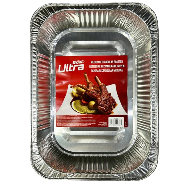 TITAN - MEDIUM ALUMINUM RECTANGLE ROASTER 24x1 PK