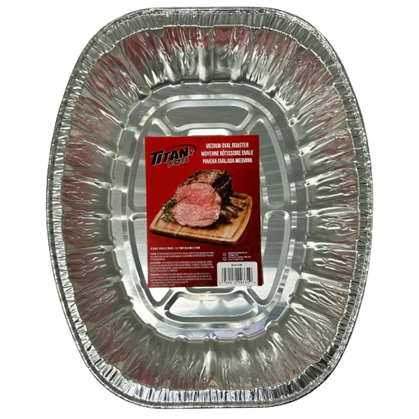 TITAN - MEDIUM ALUMINUM OVAL ROASTER 24x1 PK