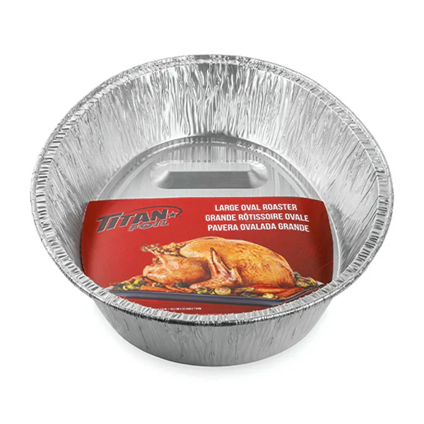 TITAN - FOIL LARGE ALUMINUM OVAL ROASTER 24x1 PK