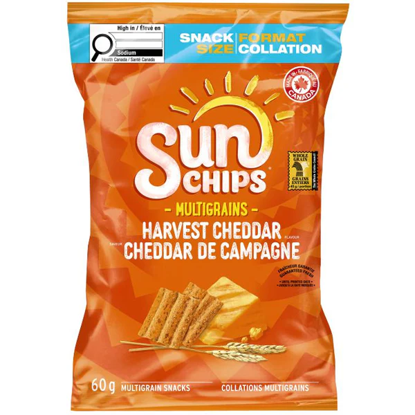 SUN CHIPS - HARVEST CHEDDAR 32x60 GR