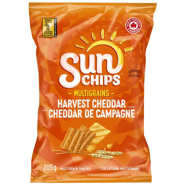 SUN CHIPS - HARVEST CHEDDAR 205GR