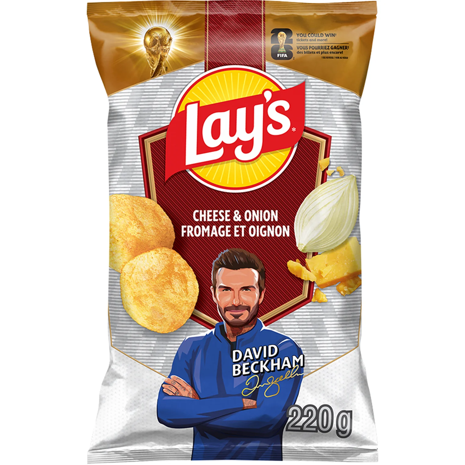 LAYS - CHEESE AND ONION POTATO CHIPS 18x220 GR