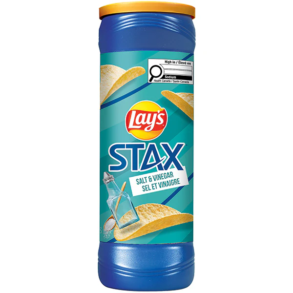 LAYS - STAX SALT & VINEGAR 155GR