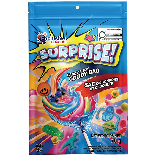 EXCLUSIVE - SURPRISE BAG CANDY & TOY 75GR