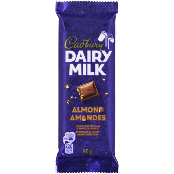 CADBURY - DAIRY MILK ALMOND BAR 90GR