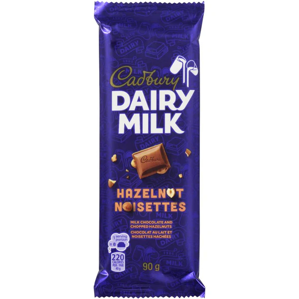 CADBURY - DAIRY MILK HAZELNUT BAR 90GR