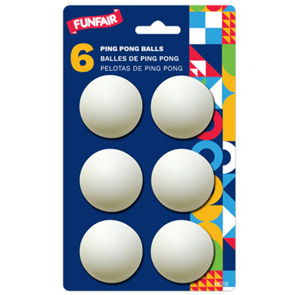 PING PONG BALLS 6 EA