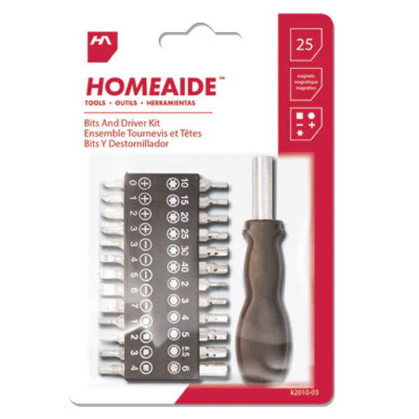 HOME AIDE - BITS AND DRIVER 25 EA