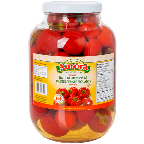 AURORA - CHERRY PEPPERS HOT 4LT