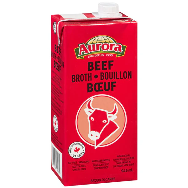 AURORA - BEEF BROTH 946ML