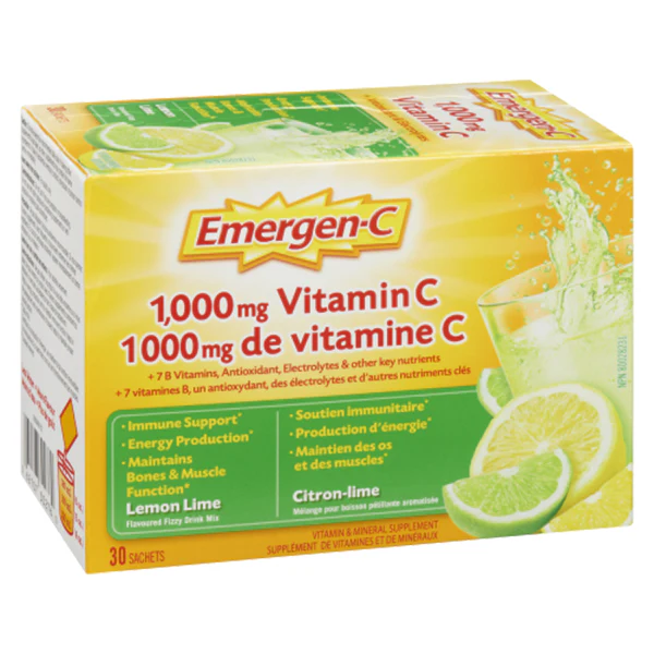 EMERGEN - EMERGEN-C LEMON LIME 30'S EA