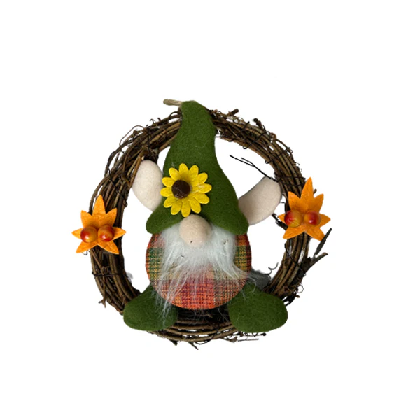 CTG - HARVEST 9.85" FELT SCARECROW WREATH EA