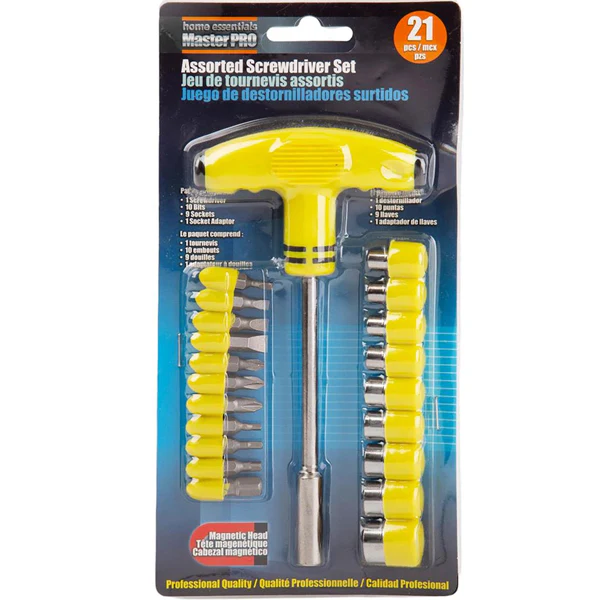 H.E MASTER PRO - ASSORTED SCREWDRIVER SET 21 PC