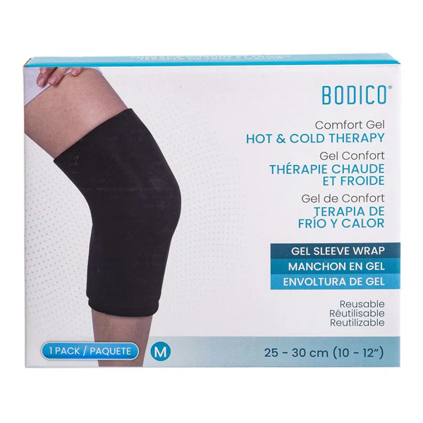 BODICO - KNEE GEL WRAP SLEEVE HOT AND COLD THERAPY MEDIUM 1EA