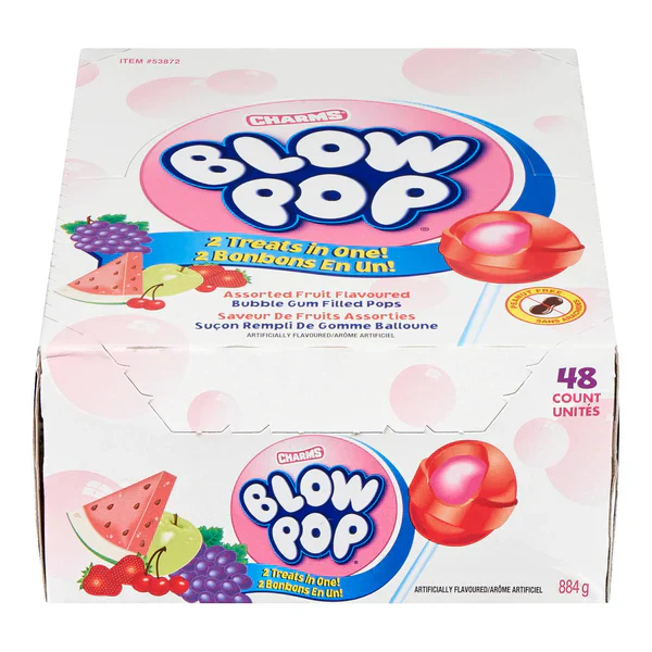 BLOW POP - POPS 2 TREATS IN ONE 12x48 EA