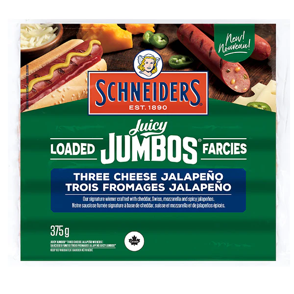 SCHNEIDERS - JUICY JUMBOS 3 CHEESE JALAPENO 375GR