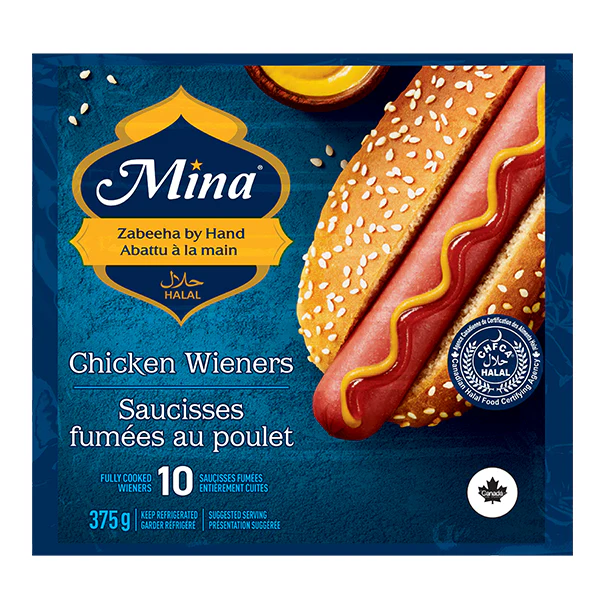 MINA - CHICKEN WEINERS HALAL 375GR