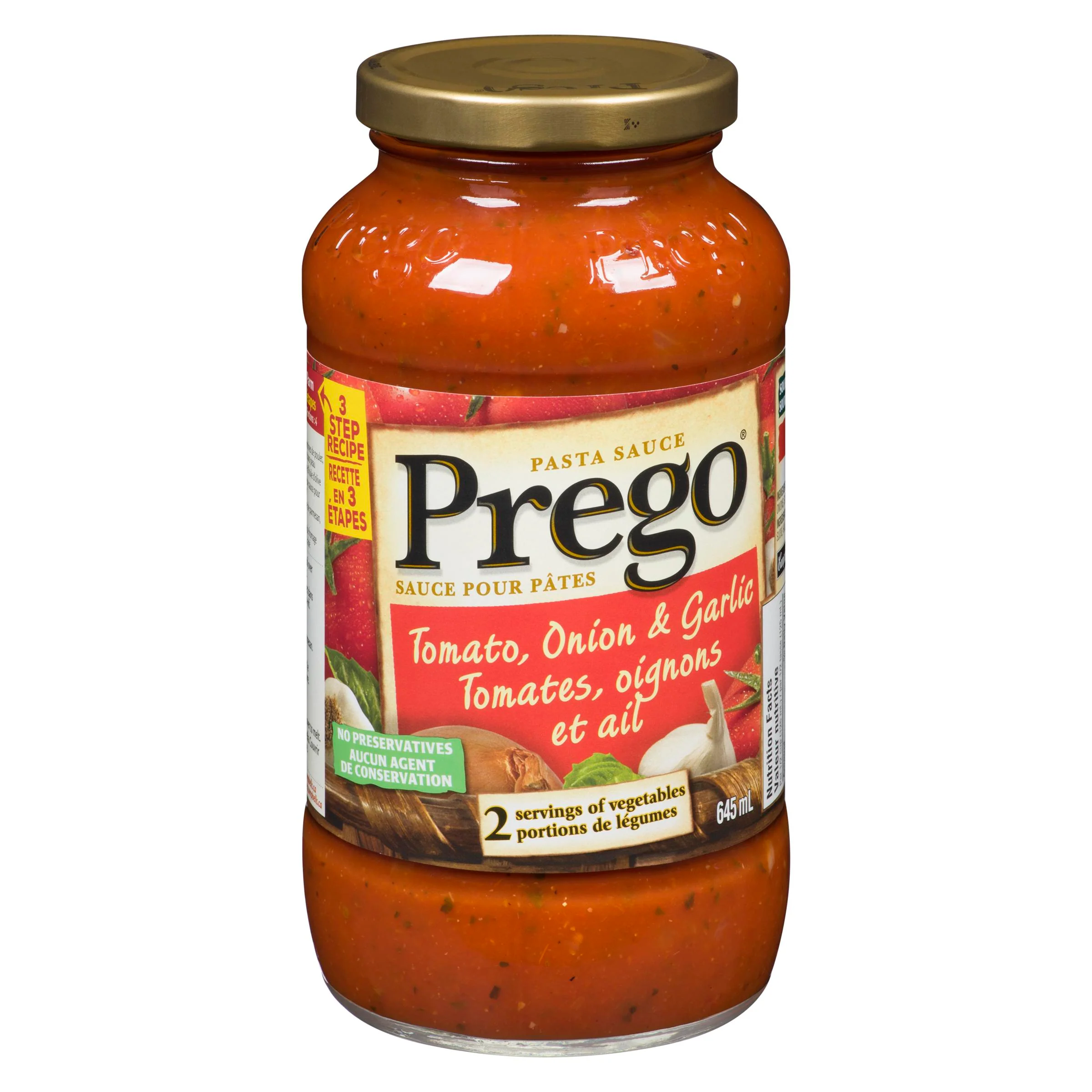 PREGO - TOMATO ONION GARLIC 645ML