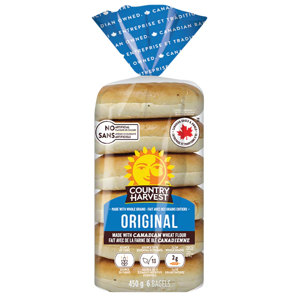 COUNTRY HARVEST - ORIGINAL BAGEL 450GR