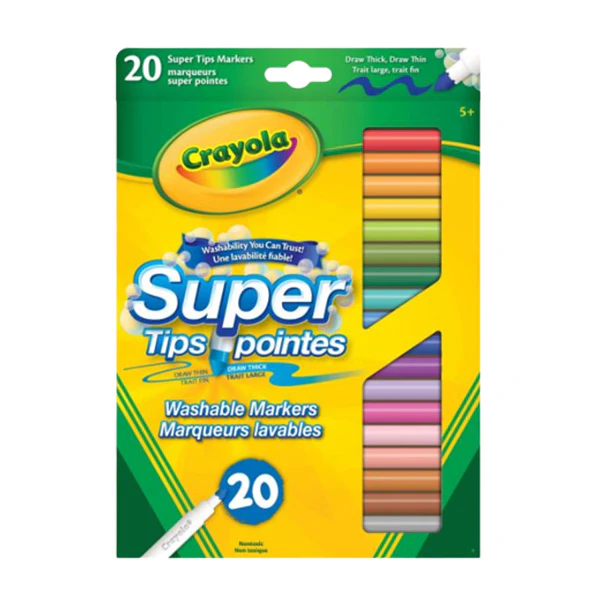 CRAYOLA - 20PC SUPER TIPS WASHABLE MARKERS 1EA
