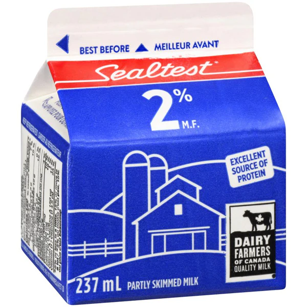 SEALTEST - 2% MILK 237ML