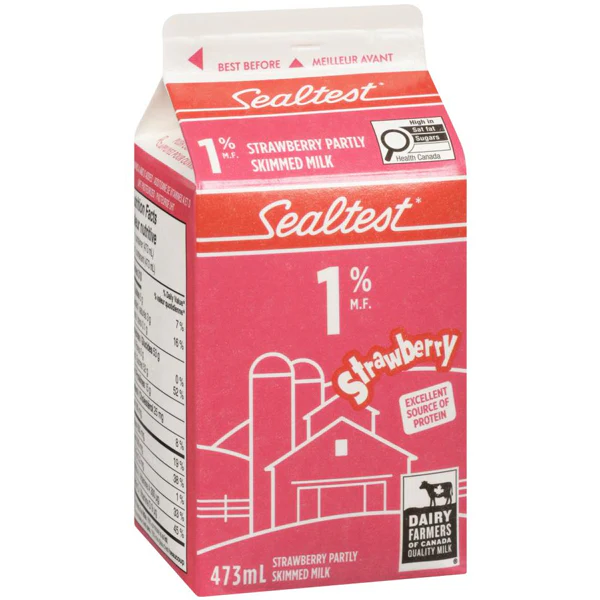 SEALTEST - STRAWBERRY MILK 1% 473ML