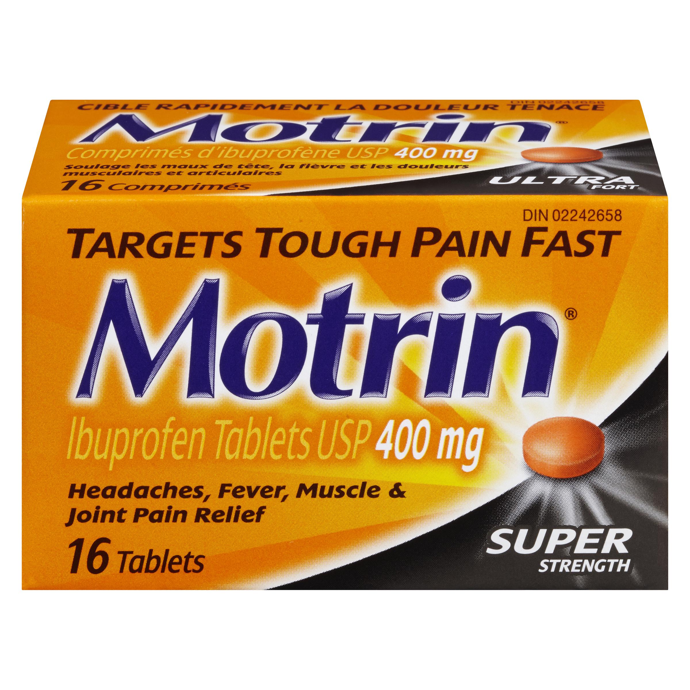 MOTRIN - SUPER STRENGTH TABLET 400mg 16EA