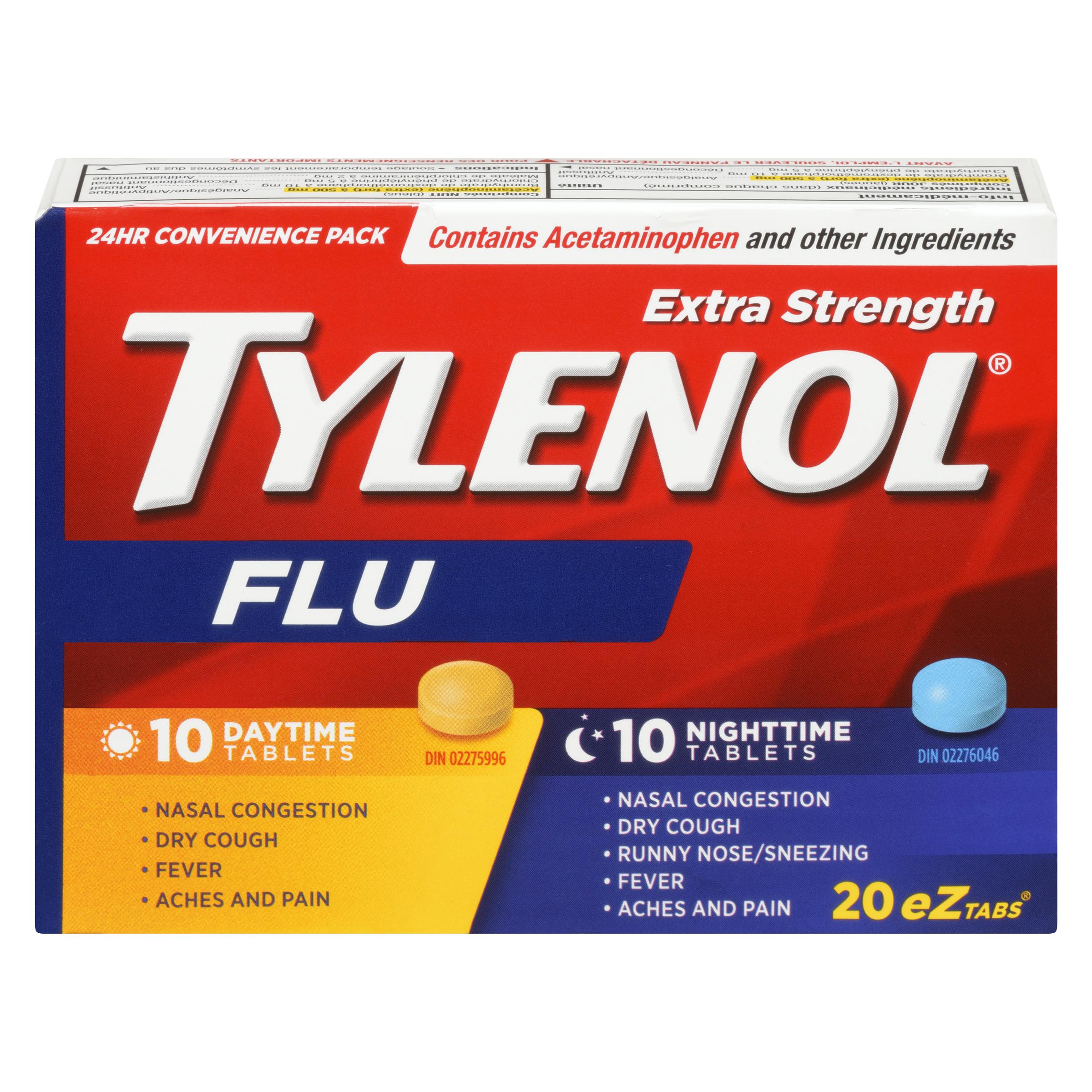 TYLENOL - FLU X EXTRA STR DAY/ NIGHT TABS 20EA