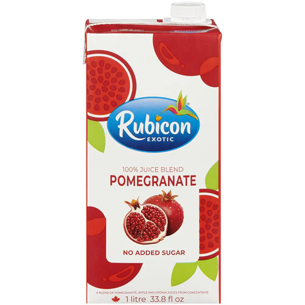 RUBICON - NO SUGAR ADDED POMEGRANATE JUICE 1LT
