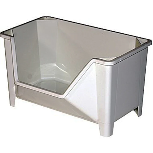 STANDA - PLASTIC STACKING BIN GRAY EA