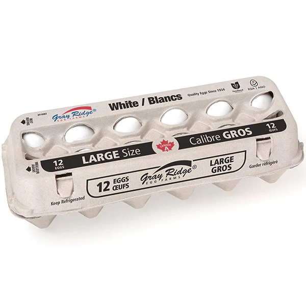 GRAY RIDGE - EGGS WHITE LARGE 1DOZ