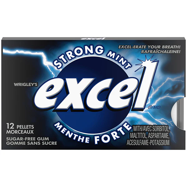 EXCEL - STRONG MINT GUM 12x12 EA