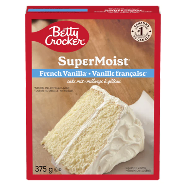 BETTY CROCKER - SUPER MOIST FRENCH VANILLA CAKE MIX 375GR
